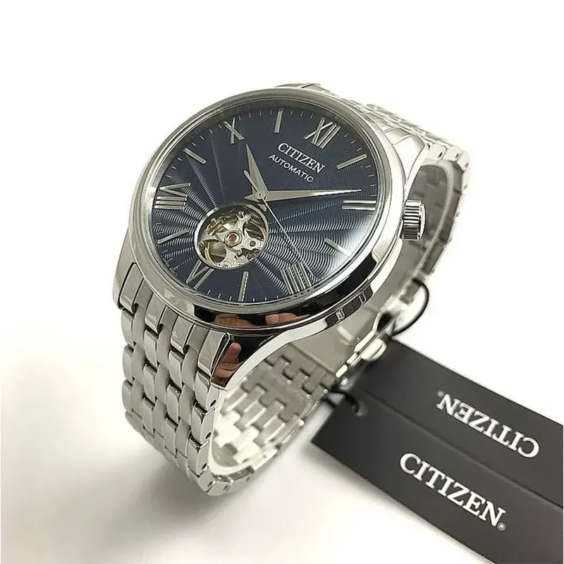 Citizen Automatic Open Heart Blue Dial Men’s Watch- NJ9130-84L